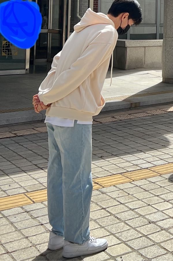 【GRAVER】Small Drawing Smile White Clip Hoodie UNISEX] Small drawing smile white clip hoodie - GRAVER | 60