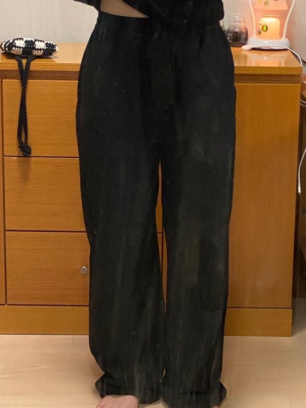 【MODERNIF】Linen wide banding pants MUSINSA | MUSINSA STANDARD WOMAN Women's Cotton Linen Wide