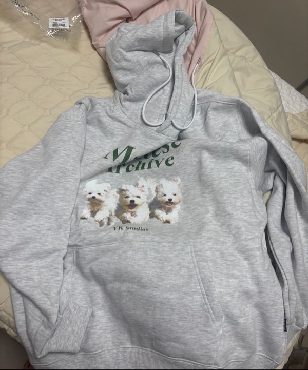 MUSINSA | WAI KEI MALTESE ARCHIVE HOODIE MELANGE WHITE