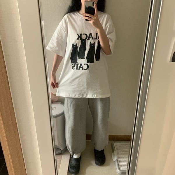 Tシャツ・カットソー [VIVASTUDIO] BLACK CAT TEE [WHITE] MUSINSA | VIVASTUDIO BLACK CAT TEE [WHITE]