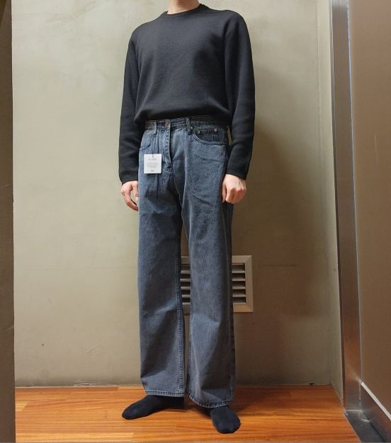 MUSINSA | TRILLION BIOSTONE WASHED WIDE DENIM PANTS_LIGHT BLUE