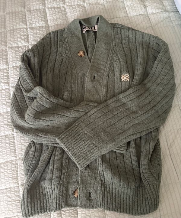 SATUR カーディガン SATUR☆Loren Wool Blend Crew Neck Knit Cardigan☆ALPACA混紡 (SATUR