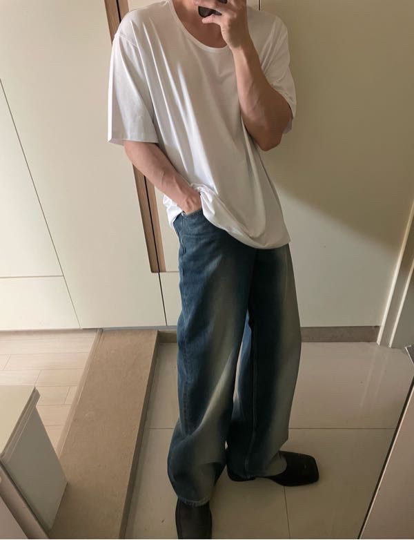 【SATUR】Brooklyn Newtro Wide Washed Denim - Blue MUSINSA | SATUR Brooklyn Newtro Wide Washed Denim Pants