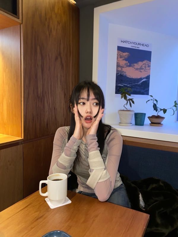 MUSINSA | OJOS Bandage Mesh T-shirt / Brown