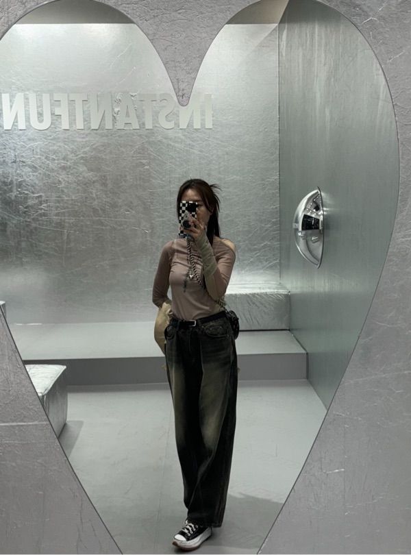 MUSINSA | OJOS Bandage Mesh T-shirt / Brown