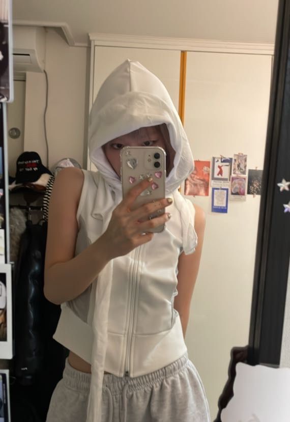 MUSINSA | OJOS Muffler Boxer Hoodie Zip-up / Off White