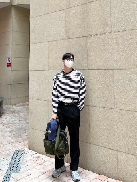 Tシャツ・カットソー *MUSINSA STANDARD* Striped relaxed crew neck long sleeve t-s MUSINSA | MUSINSA STANDARD Stripe Relaxed Crew Neck Long