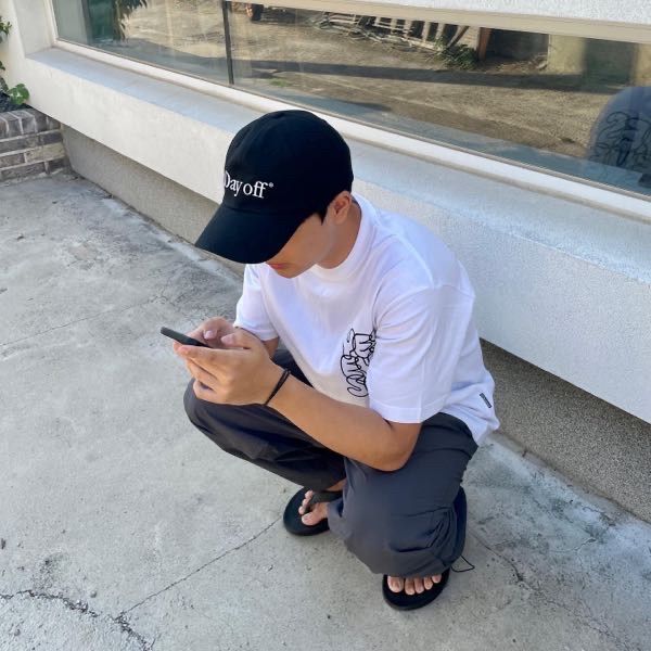 MUSINSA | AECA WHITE DAY OFF CAP-BLACK