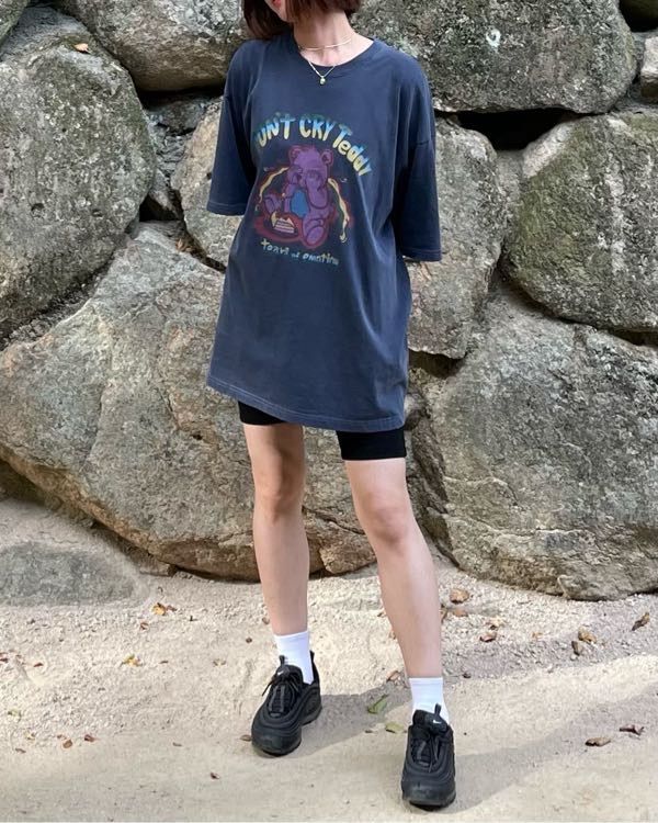 MUSINSA | CPGN STUDIO DONT CRY TEDDY PIGMENT SHORT SLEEVE T