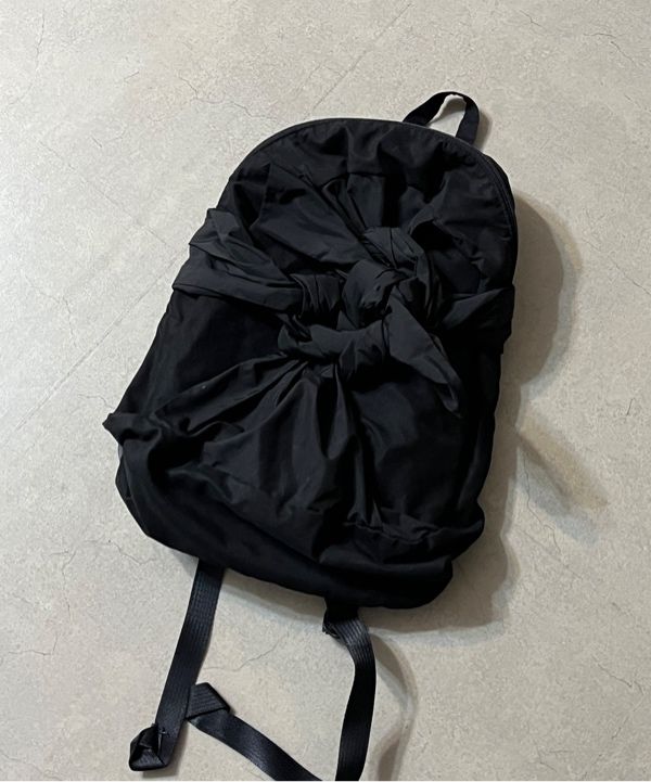 MUSINSA | IUGAMAKARAS Knotted Backpack Type A (Black)