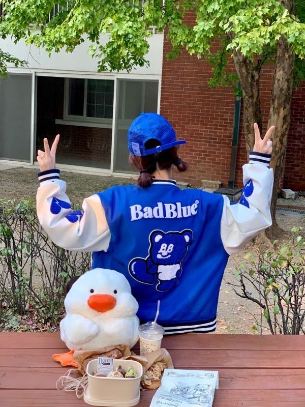 MUSINSA公式 | BADBLUE BadBear Varsity Jacket