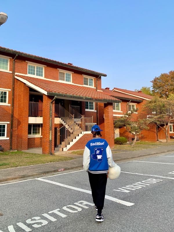 MUSINSA公式 | BADBLUE BadBear Varsity Jacket