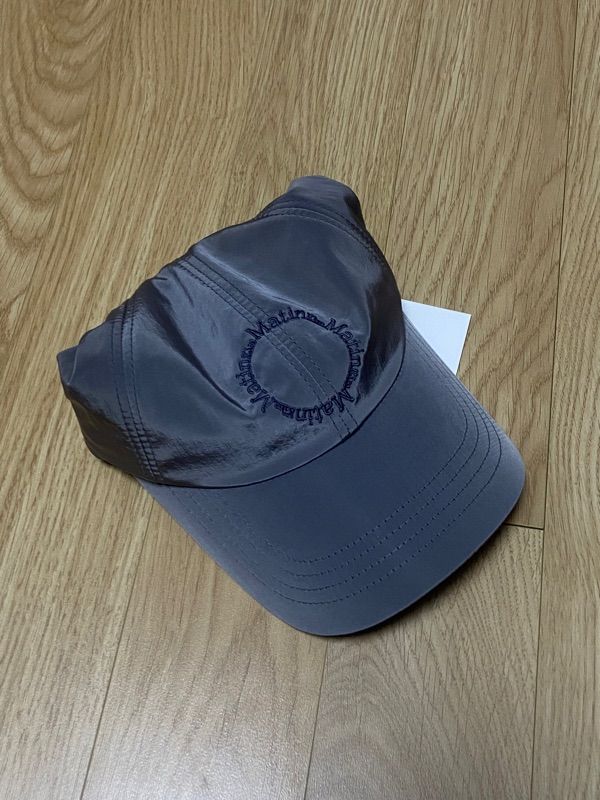 MUSINSA公式 | MATIN KIM CRISP LOGO BALL CAP IN SILVER