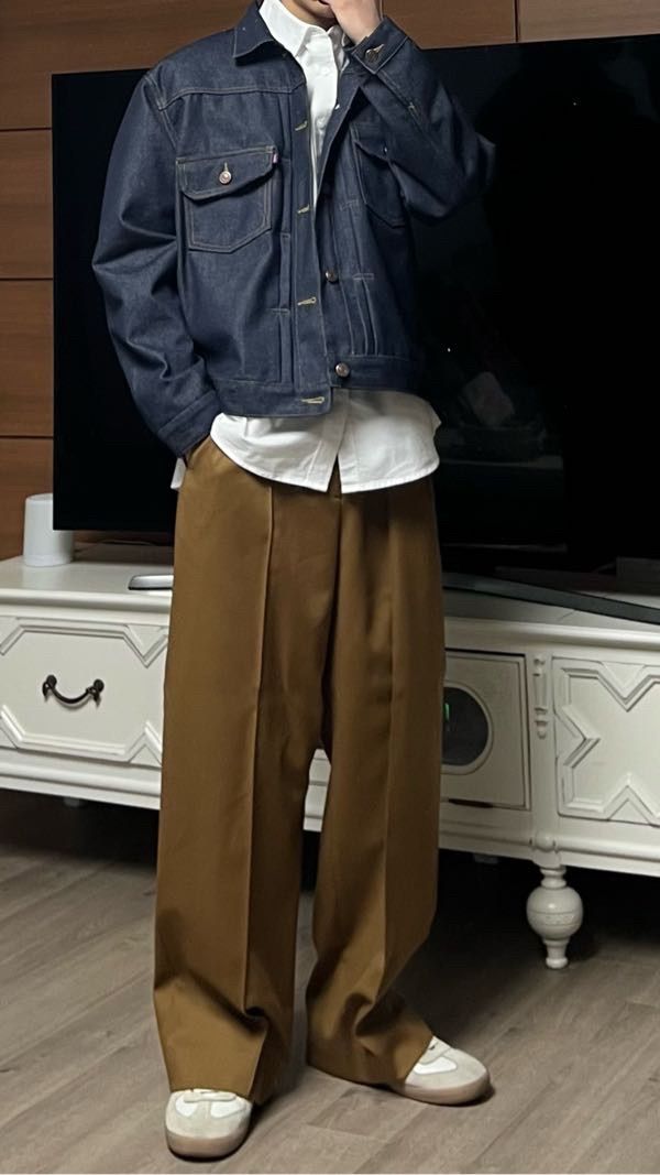MUSINSA | LAUGHER [SET] [Non-fade] Cowboy denim set up. - Black