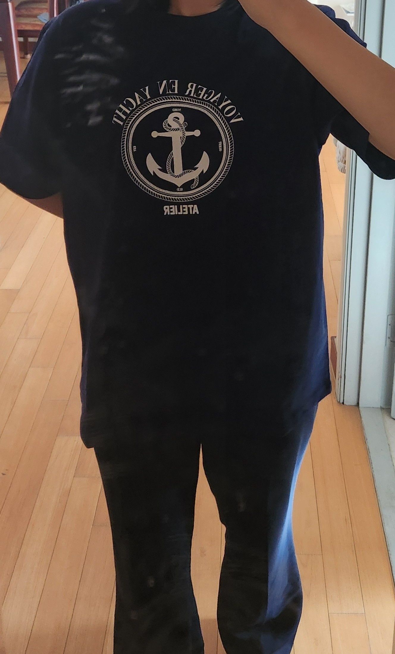 MUSINSA | LOOKAST Navy Anchor T-Shirt / NAVY ANCHOR TSHIRT