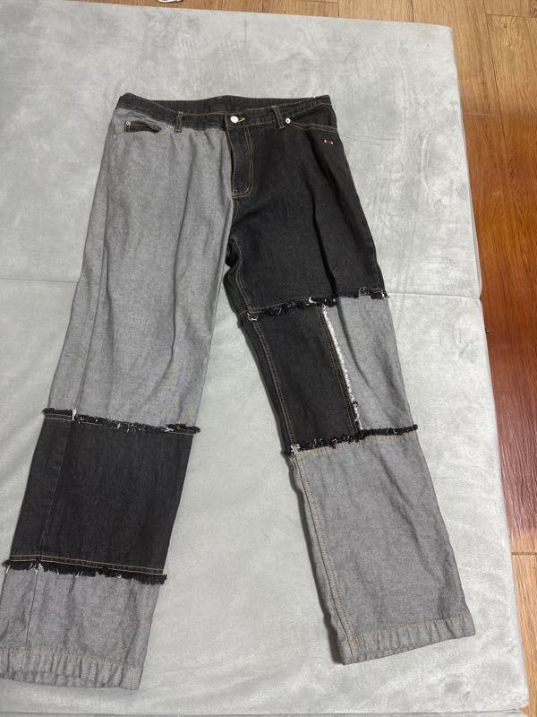 MUSINSA | ROMANTIC CROWN 1992 RAW HEM JEANS_BLACK