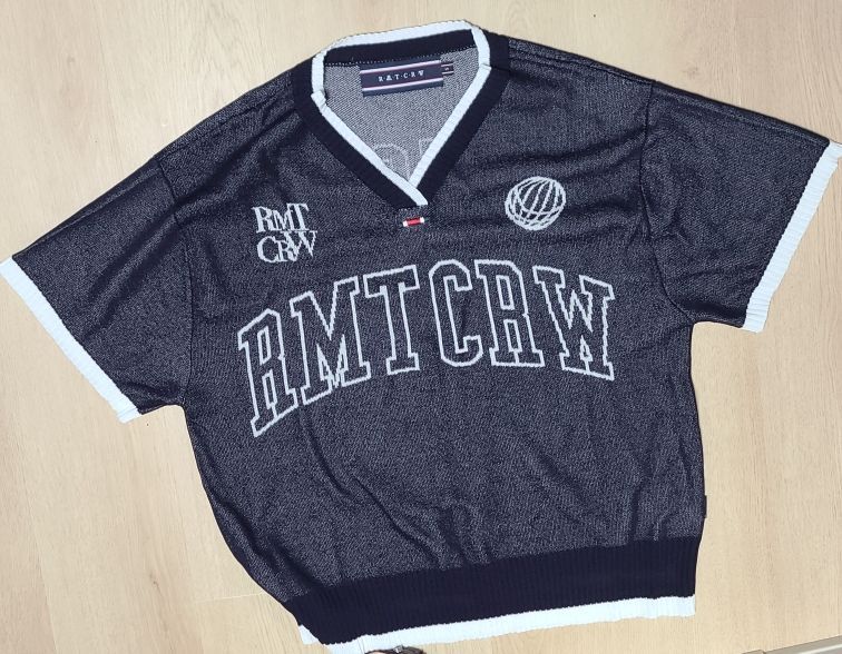 MUSINSA公式 | ROMANTIC CROWN RMTCRW V-NECK KNIT JERSEY_NAVY