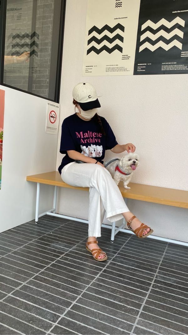 MUSINSA公式 | WAI KEI Maltese Archive Short Sleeve T-shirt Blue