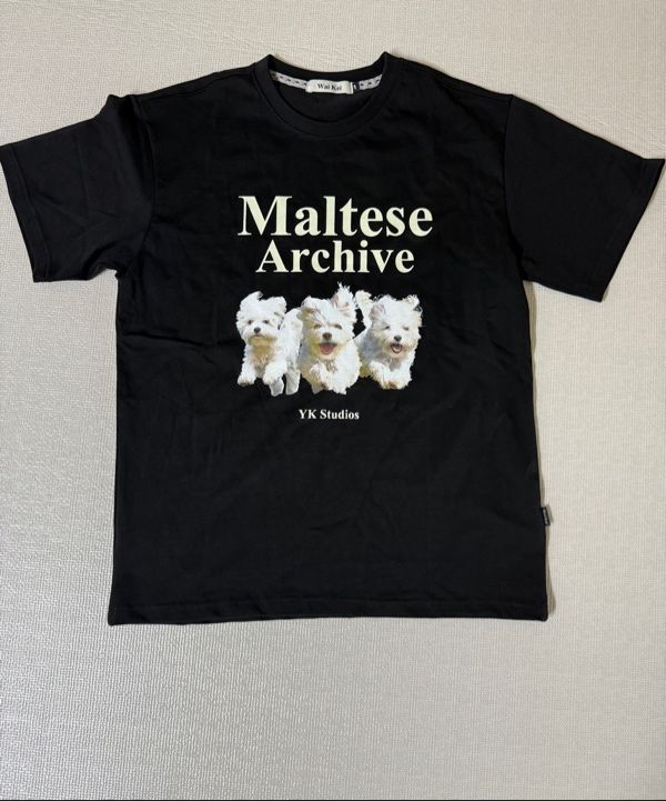 MUSINSA公式 | WAI KEI MALTESE ARCHIVE SHORT SLEEVE T-SHIRT BLACK