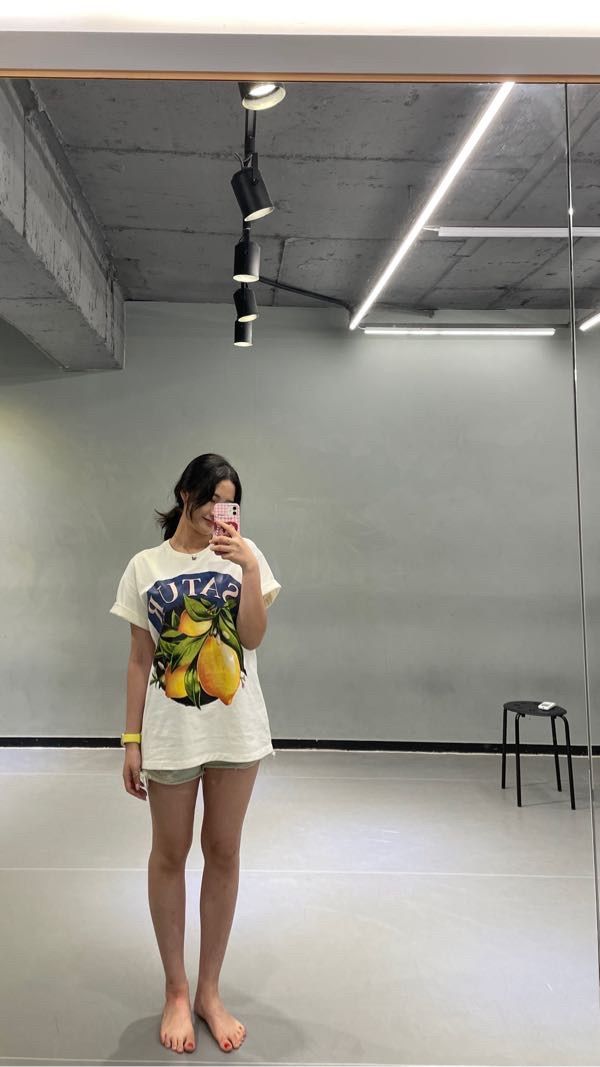 Tシャツ・カットソー SATUR Capri Citron Retro Summer Graphic Short Sleeve T-Shirt MUSINSA | SATUR Capri Citron Retro Summer Graphic Short
