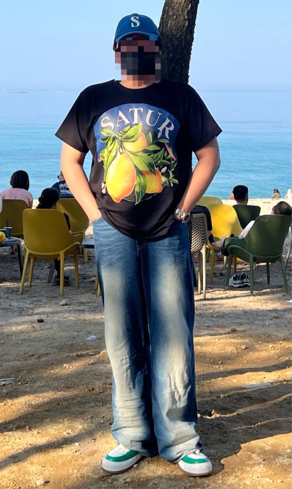 MUSINSA | SATUR Capri Citron Retro Summer Graphic Short