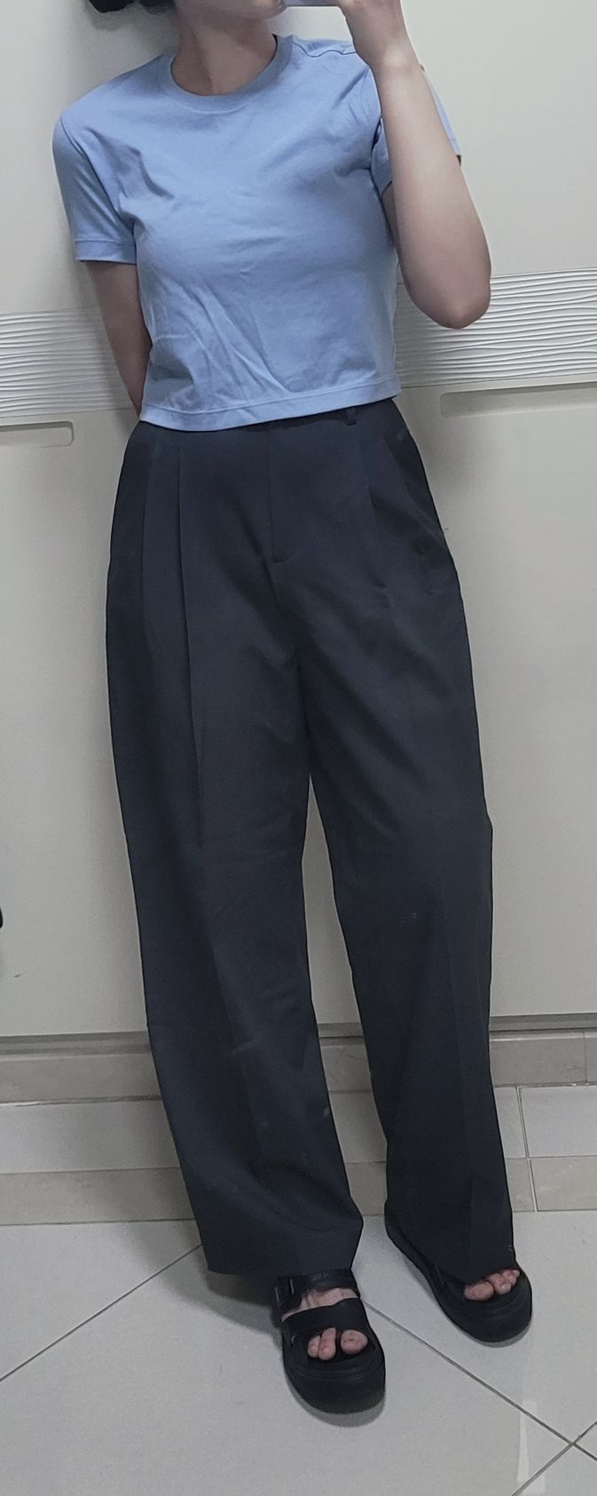 ★MUSINSA★ WIDE HIDDEN BANDING SLACKS MUSINSA | MUSINSA STANDARD Semi Wide Hidden Banding Slacks