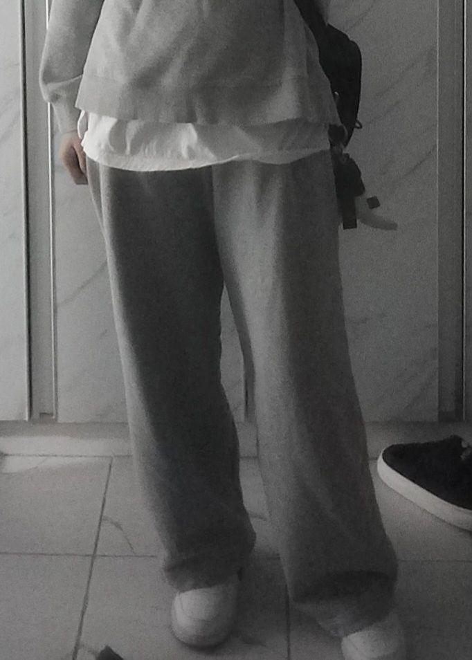 MUSINSA | WOOALONG Signature relax wide pants - BLACK