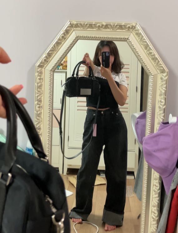 MUSINSA | MATIN KIM BABY SPORTY TOTE BAG IN BLACK