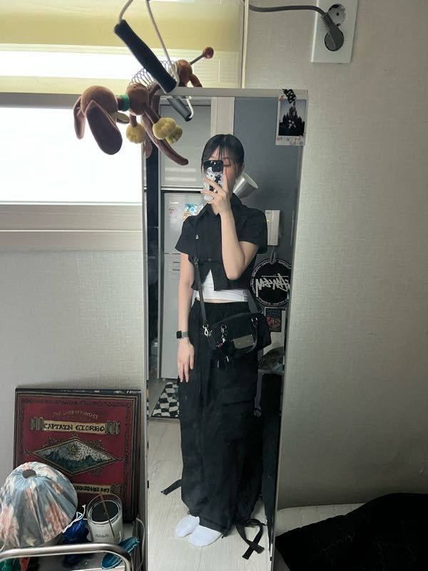 トートバッグ [MATINKIM]baby sporty tote bag in black MUSINSA | MATIN KIM BABY SPORTY TOTE BAG IN BLACK
