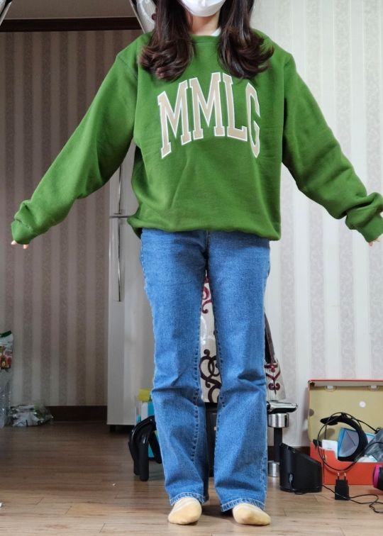 さらに100円引き◆MMLG◆MG SPORTS SWEAT MUSINSA | MMLG [Mmlg] VARSITY SWEAT (LEAVING GREEN)
