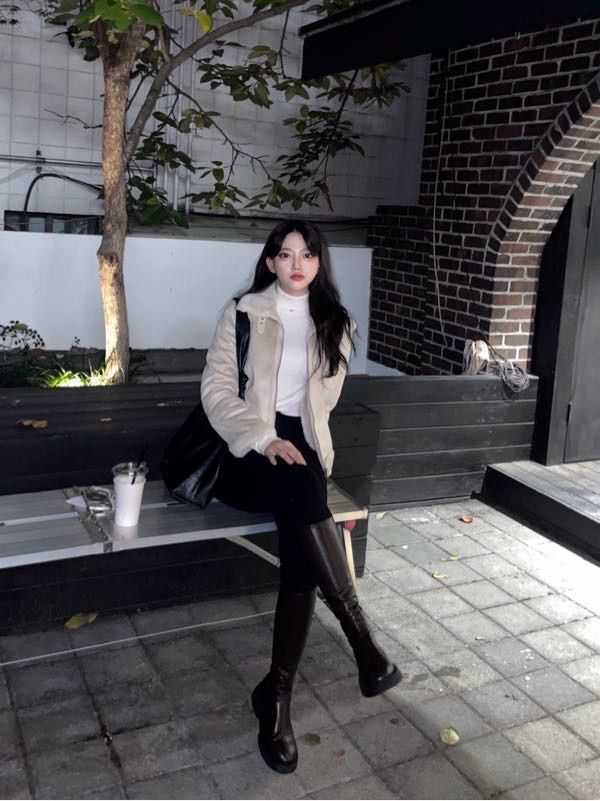 【SALT&CHOCOLATE】412148001 round toe basic flat long boots MUSINSA | SALT AND CHOCOLATE [Wide ver. added] Round toe
