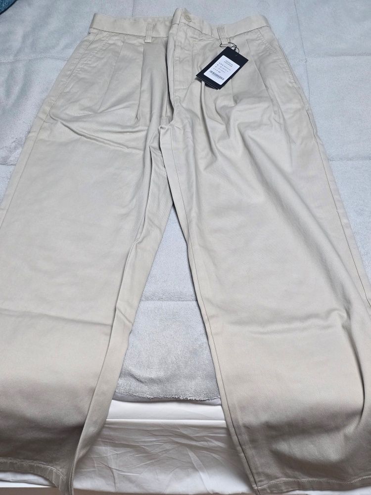 CHINO WIDE PANTS 2 （BEIGE） MUSINSA | MUSINSA STANDARD Two-Tuck Wide Chino Pants [Light