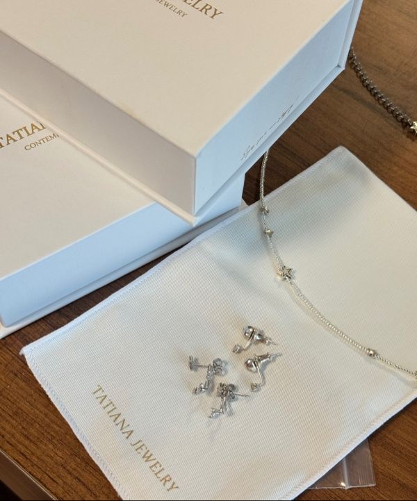 イヤリング TATIANA Silver 925 Petit Milky Way Ear Jacket Earrings EC172 MUSINSA | TATIANA [Silver 925] Petite Milky Way Ear Jacket