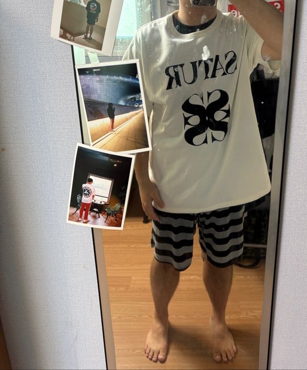 MUSINSA公式 | SATUR Satur All Day Short Sleeve T-Shirt