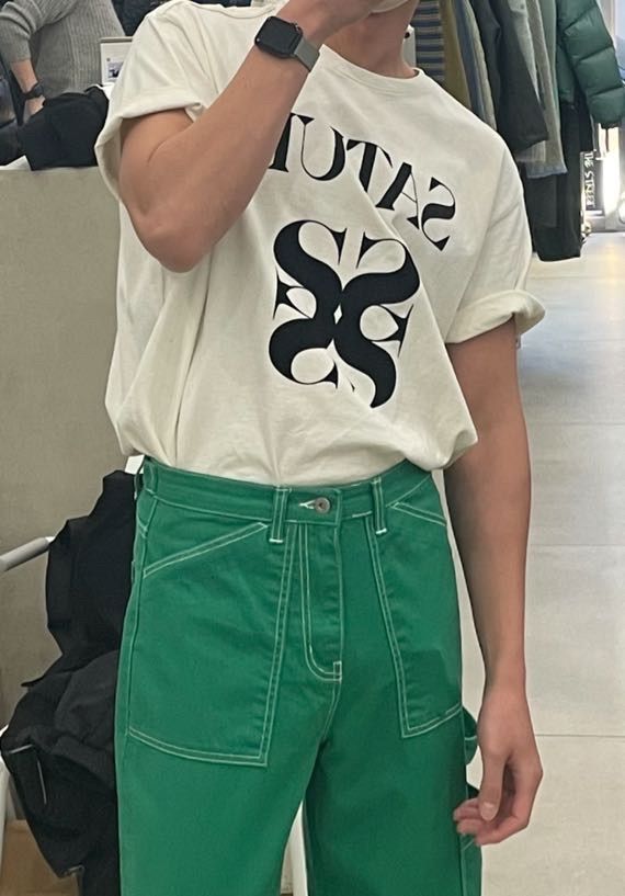 ◆SATUR◆ All Day Slavic Short Sleeve T-Shirt Organic White MUSINSA | SATUR Satur All Day Short Sleeve T-Shirt