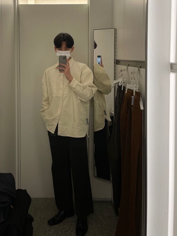 ★MUSINSA STANDARD★ Oversized corduroy shirt light beige MM MUSINSA | MUSINSA STANDARD Oversized Corduroy Shirt [Cream]