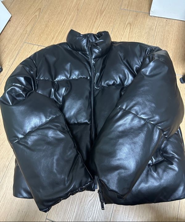 ブラック ノーカラーレザージャケット 韓国ファッション MUSINSA MUSINSA公式 | ANOTHER OFFICE Lambskin Utility Blouson (Black)