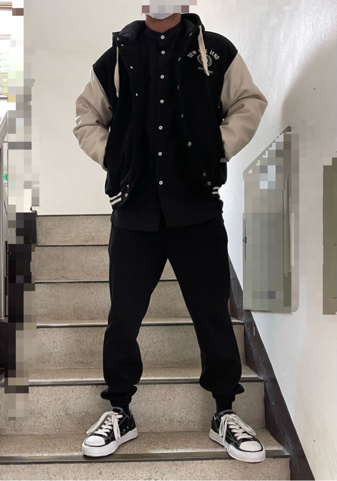【VETEZE】22FW★ String Hoodie Varsity Jacket VETEZE】22FW☆ String Hoodie Varsity Jacket (VETEZE