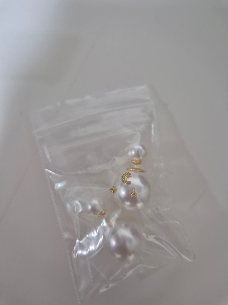MUSINSA | TATIANA Mignon double pearl post earrings_EC1686