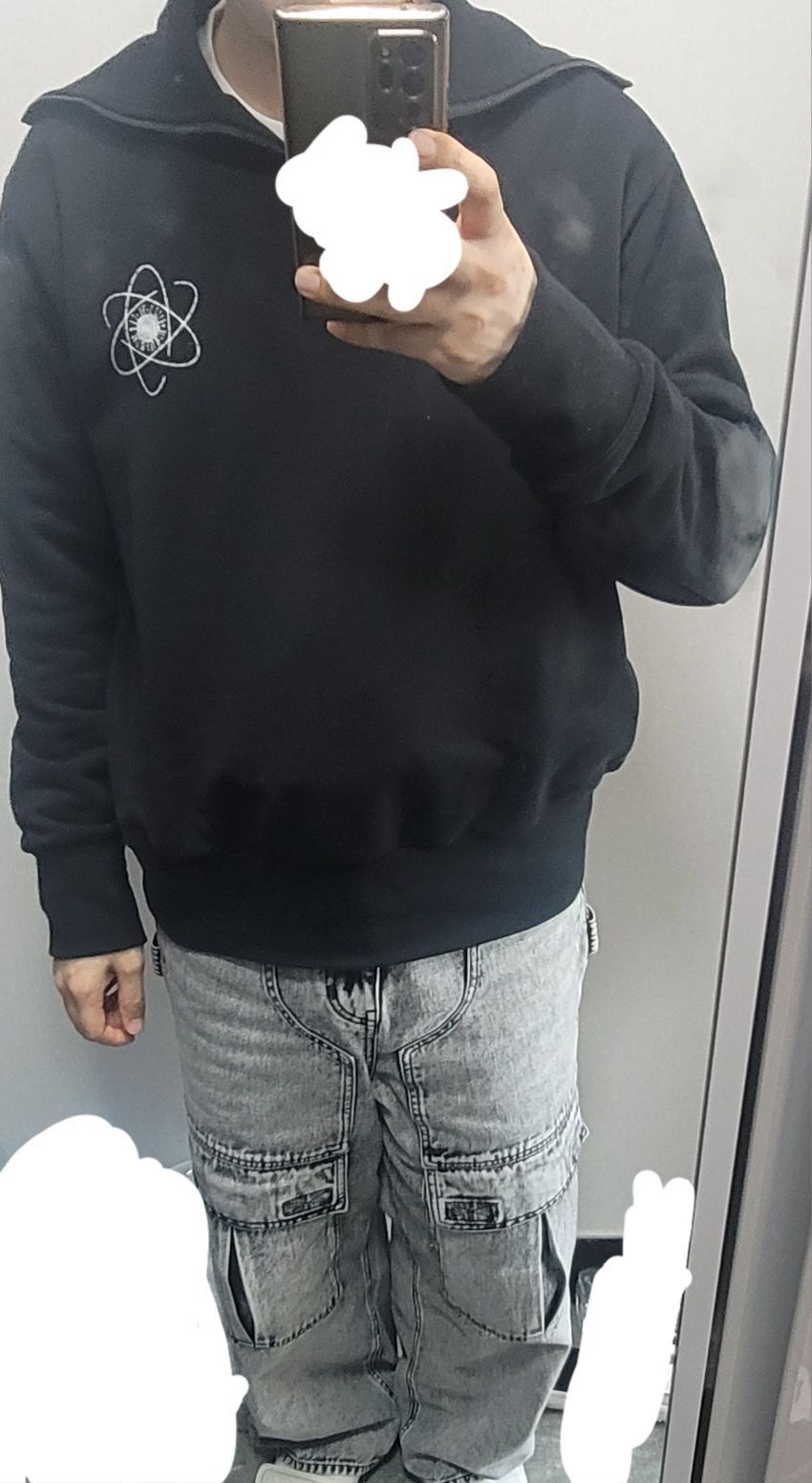 【MAISON MINED】22FW★ CUT IN HALF ZIP-UP MUSINSA | MAISON MINED CUT IN HALF ZIP-UP BLACK