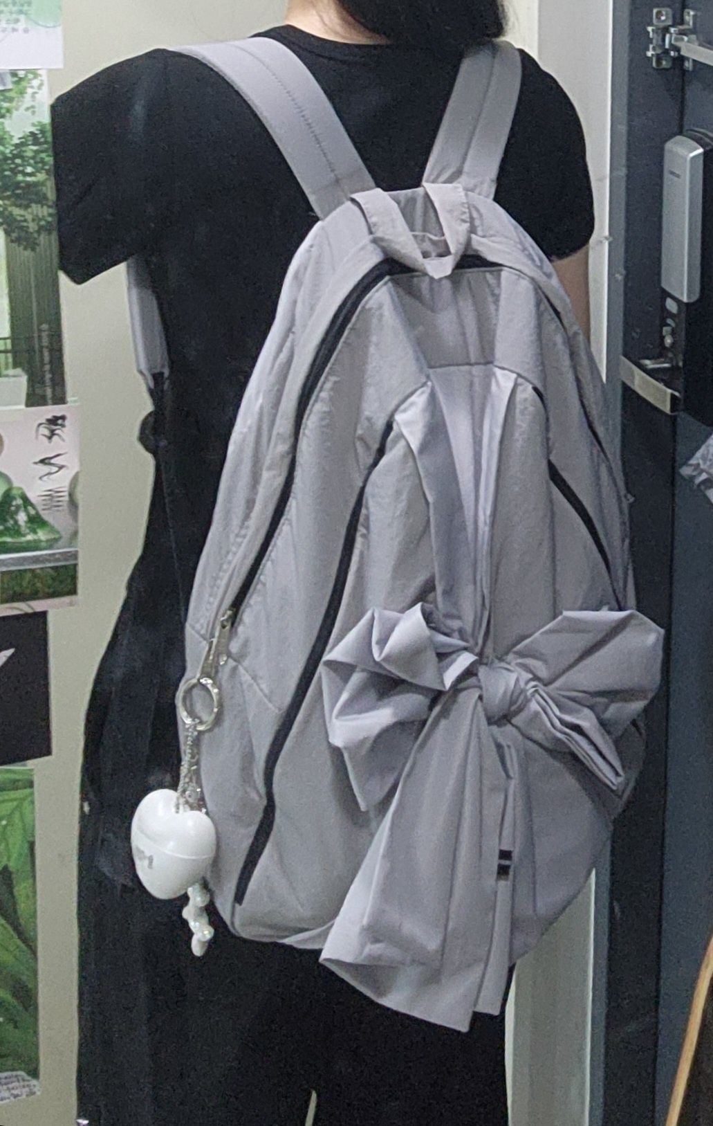 MUSINSA | IUGAMAKARAS Knotted Backpack Type A (Nylon-Silver)
