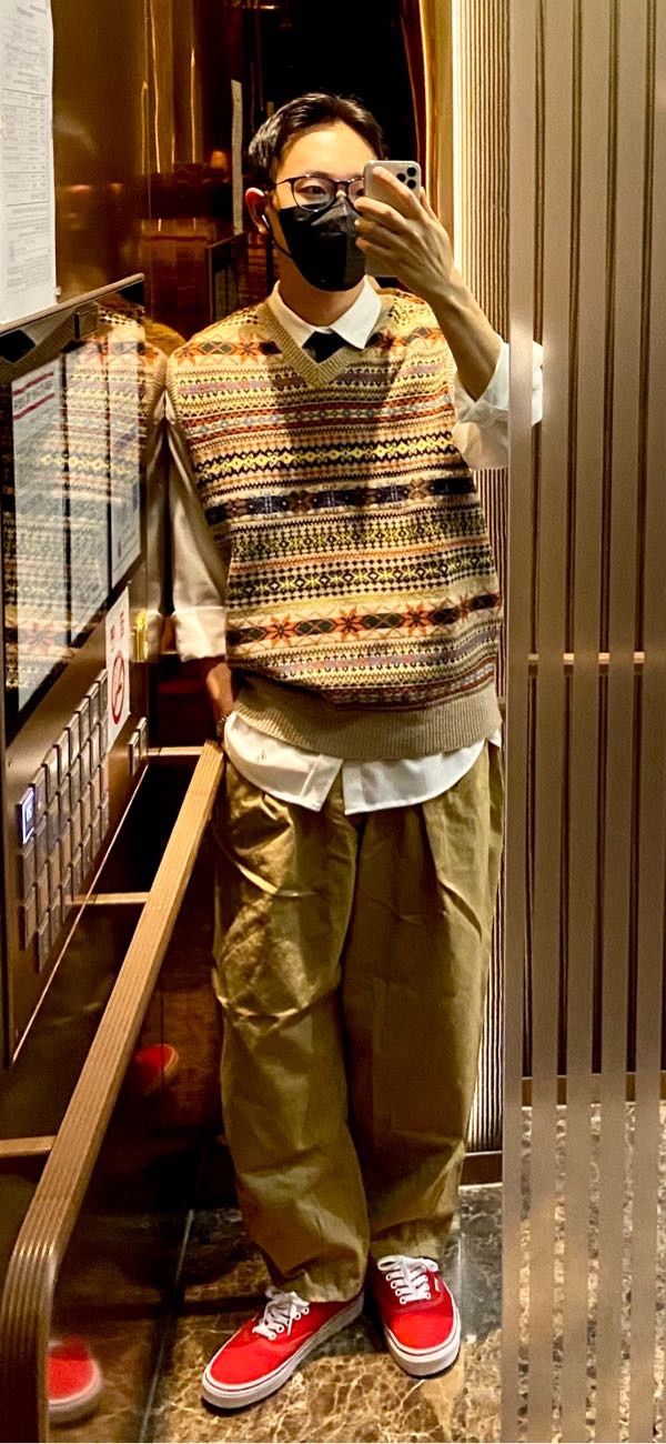 MUSINSA | TAKEASY Merino Wool Fair Isle Vest (Beige)