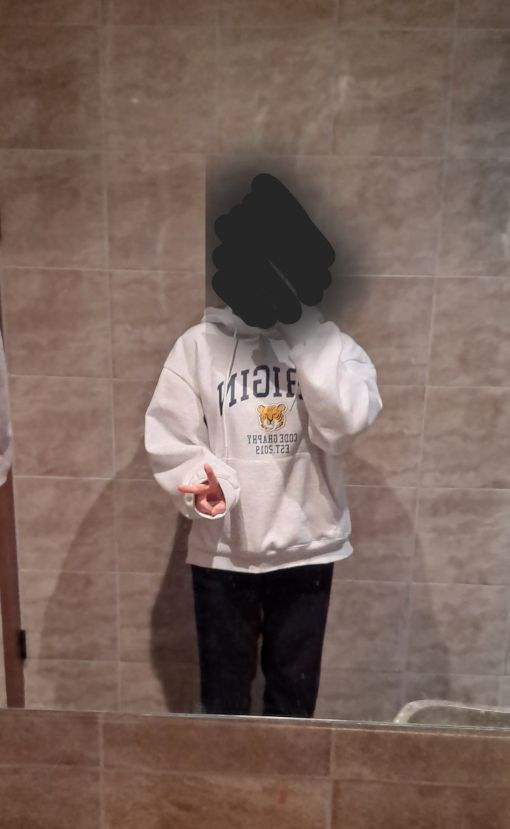 Codegraphy TIGER LOGO SWEAT パーカー　ホシ着用　M MUSINSA | Codegraphy CGP Origin Tiger Logo Hoodie_Melange Gray