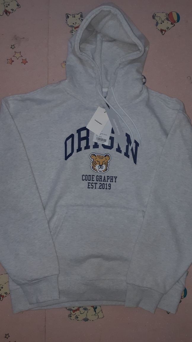 MUSINSA | Codegraphy CGP Origin Tiger Logo Hoodie_Melange Gray
