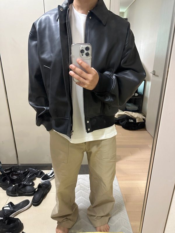 MUSINSA | MUSINSA STANDARD Synthetic Leather Extra Oversized