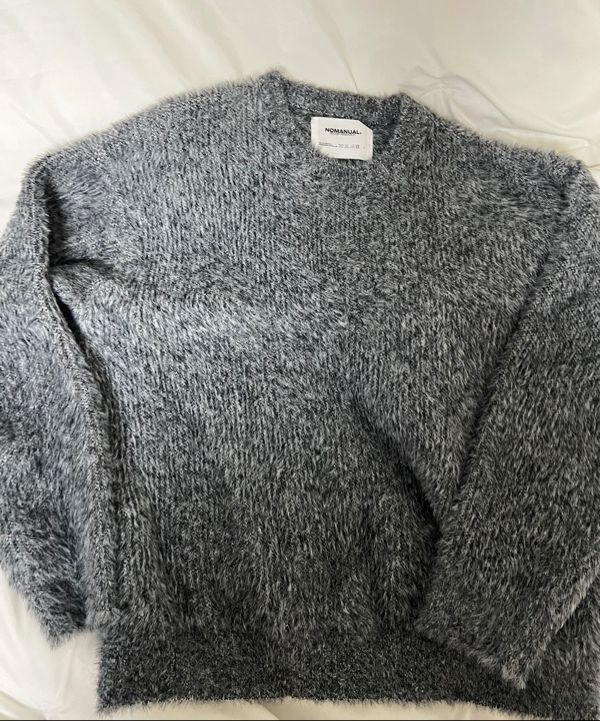 NOMANUAL CROPPED HAIRY KNIT モヘアニッ MUSINSA | NOMANUAL CROPPED HAIRY KNIT - MELANGE