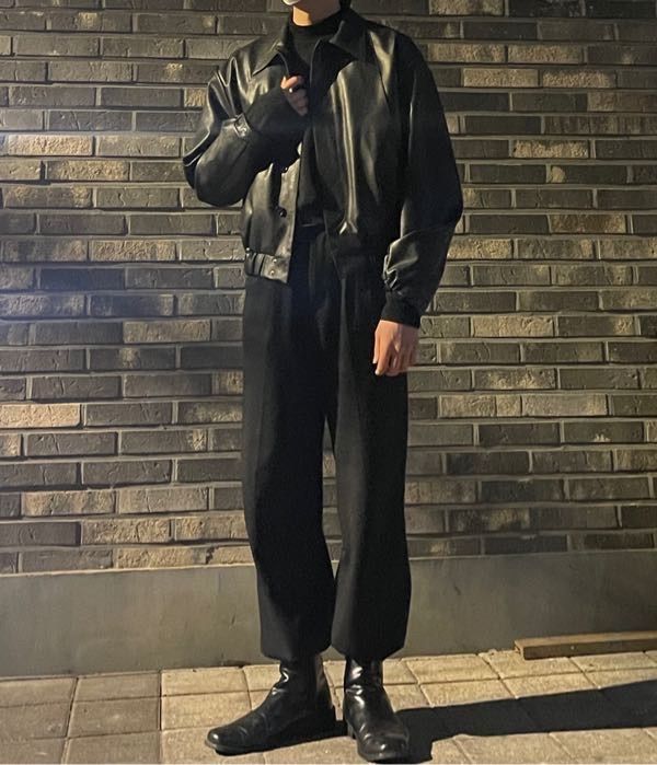 MUSINSA公式 | LEMARD Overfit Incision Pocket Vegan Leather