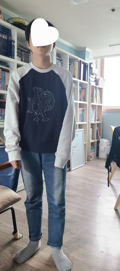 ◇PRENDA◇ COMBINATION DENIM PATCH RAGLAN SWEATSHIRT NAVY MUSINSA公式 | PRENDA COMBINATION DENIM PATCH RAGLAN