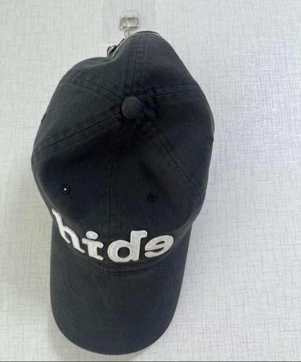MUSINSA | HIDDEN BEHIND hide logo baseball cap (CHARCOAL)