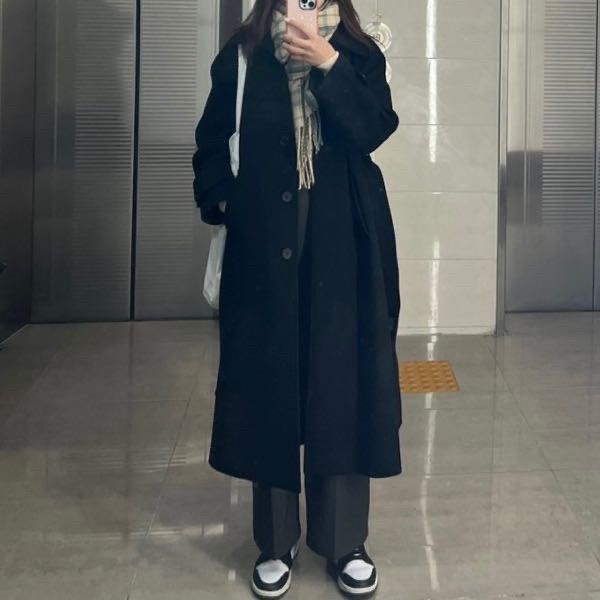 コート MUSINSA STANDARD Women's Cashmere Blend Balmacan Robe Coat B MUSINSA | MUSINSA STANDARD WOMAN Women's Cashmere Blend